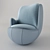 Elegance reimagined: Mattia Bonetti armchair 3D model small image 3