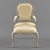 Elegant Louis Style Armchair 3D model small image 2