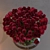 Romantic Rose Bouquet in Glass Vase 3D model small image 3