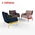Sleek Lounge Chairs by DePadova 3D model small image 1