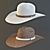 Fashionable Fedora Hat 3D model small image 1