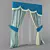 Lambrekined Curtains for Baby Room 3D model small image 1