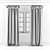 Modern Draped Curtains 3D model small image 2