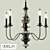 Vintage Glass-Embellished Chandelier 3D model small image 1