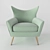 Maria Bruno NEO - Elegant Armchair by MUNNA 3D model small image 2