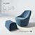 Calligaris ALMA: Stylish Chair & Ottoman 3D model small image 1