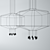 Elegant Wireflow Pendant Light 3D model small image 1