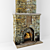 Stone Geometry Fireplace 3D model small image 1