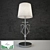 Elegant Chrome Table Lamp 3D model small image 1