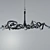 Elegant 7-Light Ribbon Chandelier 3D model small image 1