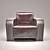 TT Leather Armchair 920x980x1100mm 3D model small image 1