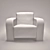 TT Leather Armchair 920x980x1100mm 3D model small image 2