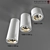 Sleek Tuba 111 Lamp Trio 3D model small image 1