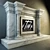 Elegant Marble Fireplace 3D model small image 2