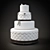 Title: Elegant Wedding Cake - 3D Max & Vray 3D model small image 1