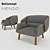 Modern Scandinavian Nendo Armchair 3D model small image 1