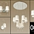 Modern Fusion Chandelier & Sconces 3D model small image 1