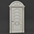 Classic Solid Door 900x2000mm 3D model small image 1