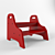 Kids' Footstool: Seat, Support, & Reach 3D model small image 1