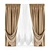 Classic Style Curtains 3D model small image 1