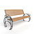 Title: Outdoor Park Bench 3D model small image 1