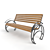 Title: Outdoor Park Bench 3D model small image 2