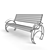 Title: Outdoor Park Bench 3D model small image 3