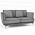 Cozy and Stylish 2.5-Seat Sofa 3D model small image 2