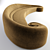 Sleek Curved Sofa 3D model small image 2