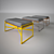 Versatile Coffee Table: Tray & Extra Seating 3D model small image 1