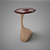 Elegant Hiquily Copper & Wood Side Table 3D model small image 1