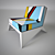 PolyPop Chair: Unique Design Inspired by Geometry 3D model small image 1