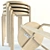 Birch Stool: Sleek & Sturdy 3D model small image 2