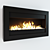 OSLO Noir Bio Wall Fireplace 3D model small image 1