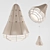 GeoLight Dushes - Leather Panel Pendant Lamp 3D model small image 2