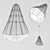 GeoLight Dushes - Leather Panel Pendant Lamp 3D model small image 3