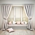 Cozy Windowsill Set: Soft Cushions & Curtains 3D model small image 1
