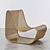 Golden Grid Armchair: A Luxurious Seating Solution 3D model small image 1