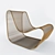 Golden Grid Armchair: A Luxurious Seating Solution 3D model small image 3