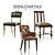 Elegant Dining Chair Set 3D model small image 1