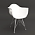 Plastic Designer Chair with Steel Legs 3D model small image 1