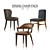 Elegant Dining Chair Set II 3D model small image 1