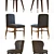 Elegant Dining Chair Set II 3D model small image 2