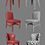 Elegant Dining Chair Set II 3D model small image 3