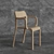 Modern Plank Blocco Chair 3D model small image 1