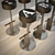 Retro Button Bar Stools 3D model small image 2