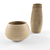 Ethno Style Wooden Vases 3D model small image 1