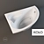 Luxury KOLO Bath: 150x100cm 3D model small image 1