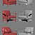 Modern Chair Set III: 3dsmax Scene & OBJ Format 3D model small image 3