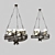 Flow Steel 6-Light Chandelier 3D model small image 2